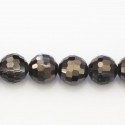 Perle verre 12 mm ronde facetée
