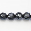 Perle de verre 12 mm ronde facetée