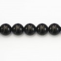 Tourmaline noire 10/10.2 mm environ perle ronde A+ Brésil