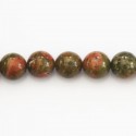 Unakite 10 mm round bead