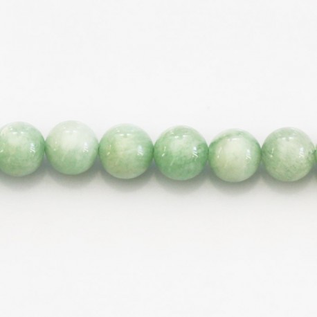 Moonstone 8 mm green round bead Africa - BeauMonde Bijoux