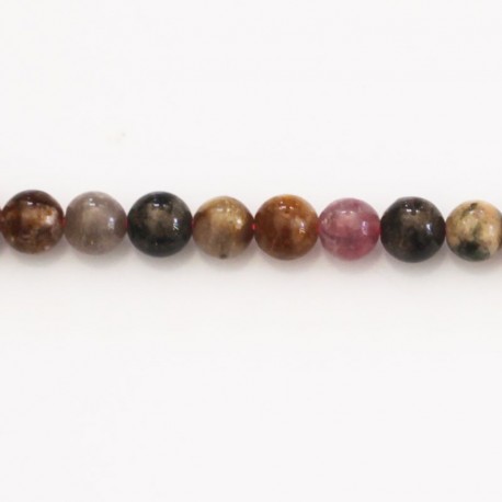 BeauMonde Bijoux - Tourmaline 5.8/ 6.3 mm perle ronde mixte A Afrique du Sud