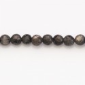 Labradorite 6 mm black round bead quality B (larvikite) - BeauMonde Bijoux
