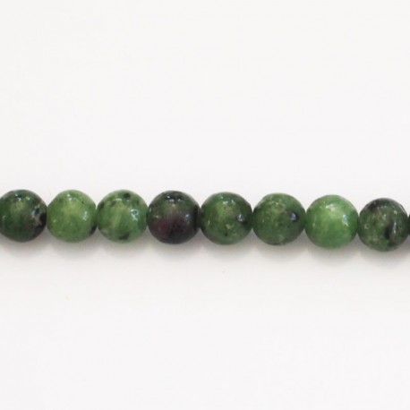 Rubyzoisite 6 mm round bead - BeauMonde Bijoux