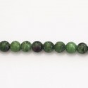Rubyzoisite 6 mm round bead