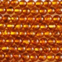 Ambre 4/4.4 mm perle ronde Baltique cognac Lituanie