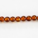 BeauMonde Bijoux - Ambre Baltique 6 mm perle ronde cognac trou 1/1.1 mm environ Lituanie