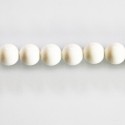 White agate opaque 8 mm round bead