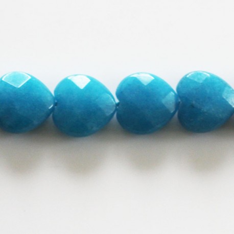 BeauMonde Bijoux - Jade teinté 12 mm coeur facetté Chine
