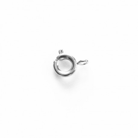 BeauMonde Bijoux - Fermoir ressort 6 mm métal argenté