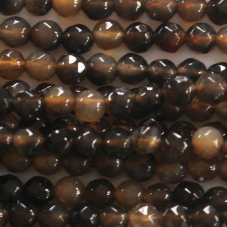 BeauMonde Bijoux - Agate 4 mm perle ronde facetée