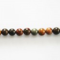 Jaspe Picasso 6 mm environ perle ronde rouge A+ USA