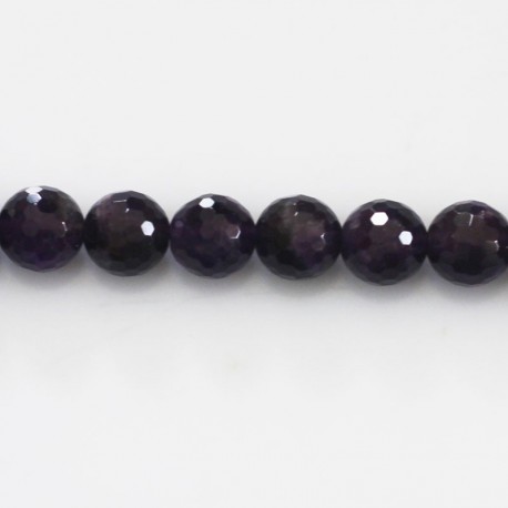 BeauMonde Bijoux - Améthyste 8/8.2 mm environ perle ronde facettée Brésil