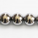 Hematite silver 12 mm round bead