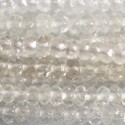 Cristal de roche 2.5x4 mm environ rondelle facettée A+ Brésil