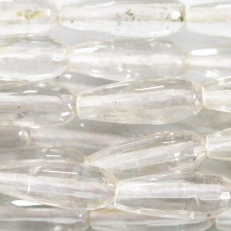 BeauMonde Bijoux - Cristal de roche 6x16 mm environ goutte facettée A Brésil