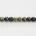 Jaspe 6 mm silver vert perle ronde A Russie