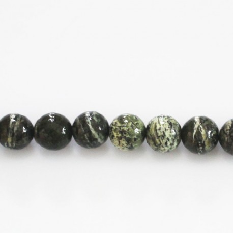 BeauMonde Bijoux - Jaspe 8 mm silver vert perle ronde A Russie
