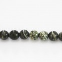 Jaspe 8 mm silver vert perle ronde A Russie