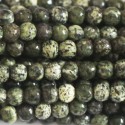 Jasper 4 mm silver green beads round - BeauMonde Bijoux