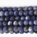 Sodalite 4 mm perle ronde facettée A Afrique du Sud