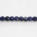 Sodalite 6/6.5 mm perle ronde facettée A Afrique du Sud
