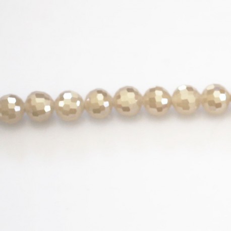 Bead 6 mm glass faceted round - BeauMonde Bijoux