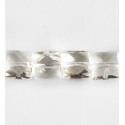 Cristal de roche 10 mm environ carré plat facetté A+ Brésil