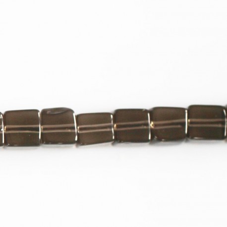 Smoky quartz 6 x 6 mm cube - BeauMonde Bijoux