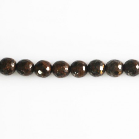 BeauMonde Bijoux - Bronzite 6 mm perle ronde facettée A Brésil