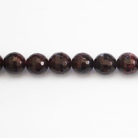 BeauMonde Bijoux - Grenat 8/8.5 mm environ perle ronde facettée A- Inde