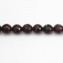 Grenat 8/8.5 mm environ perle ronde facettée A- Inde
