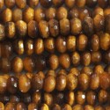 Oeil de tigre 6x4 mm environ rondelle facettée A Afrique du Sud