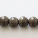 Wooden bead 12 mm round grey