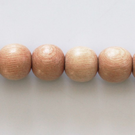 BeauMonde Bijoux - Bois rose 12 mm perle ronde Indonésie