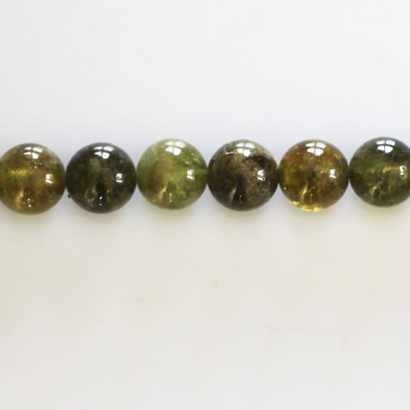 Garnet green 8 mm bead round - BeauMonde Bijoux