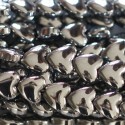 Hematite silver 6 mm plump heart