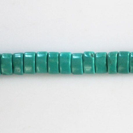 Howlite 6 X 4 mm washer straight (new turquoise) - BeauMonde Bijoux