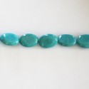 Howlite 8 x 10 mm oval turquoise flat - BeauMonde Bijoux