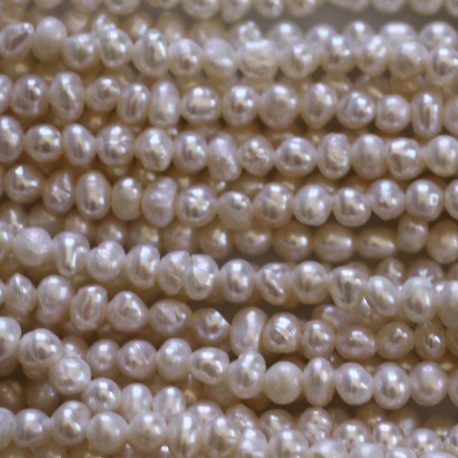 BeauMonde Bijoux - Perle de culture d'eau douce 3.5x4 mm environ nugget Chine