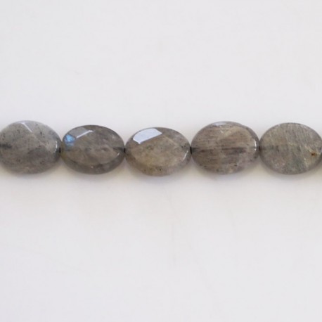 Labradorite 8x10 mm faceted flat oval Africa - BeauMonde Bijoux