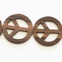 BeauMonde Bijoux - Bois ébène 45 mm peace and love