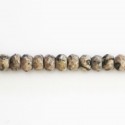 BeauMonde Bijoux - Jaspe gris Picasso 6x4 mm environ rondelle facettée Madagascar