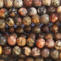 Jasper 4 mm round bead leopard skin tone pink