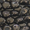 Agate black 8x10 mm smooth flat oval