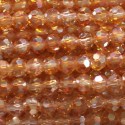 Perle 4 mm ronde facetée verre