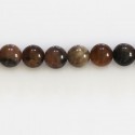 Chiastolite 8 mm round bead