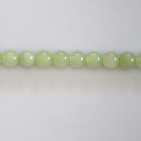 BeauMonde Bijoux - New jade 6/6.5 mm perle ronde A (Bowénite) Chine