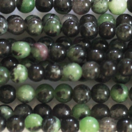 BeauMonde Bijoux - Rubyzoizite 4/4.3 mm perle ronde A+ Tanzanie