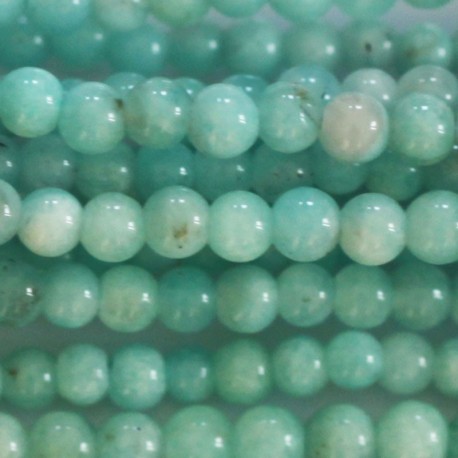 BeauMonde Bijoux - Amazonite 3 mm perle ronde A- Afrique